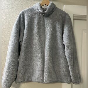Uniqlo Light Gray Fleece Jacket